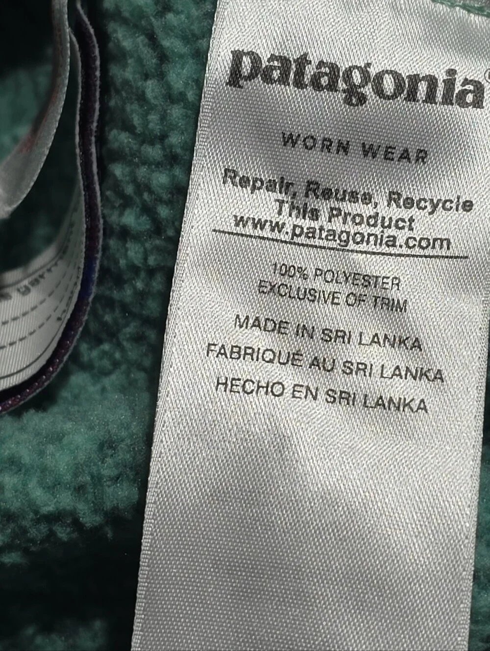 Patagonia Girls Mint-Green Heather Half-Zip Fleece Pullover